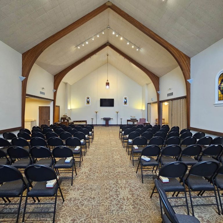 Prayer hall at the Islamic Centre of Bowmanville, a Rozi Roti food drop-off location